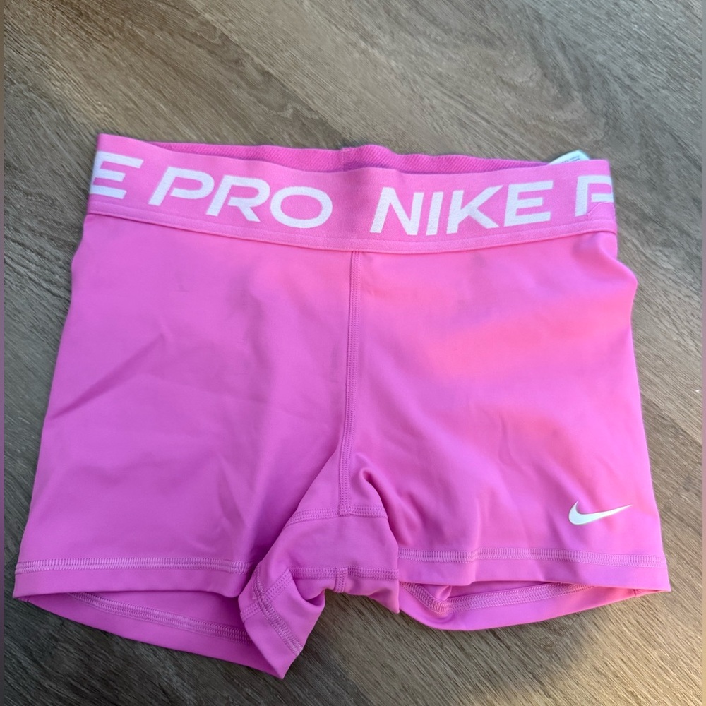 Nike Pro 3" Shorts | Playful Pink/White | Size S
